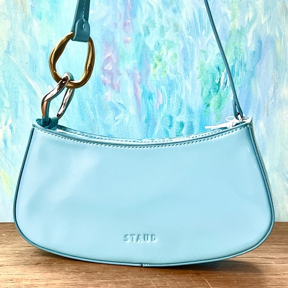 NWT Staud Ollie Shoulder Bag Mist 🌟Rare🌟 - Picture 11 of 15